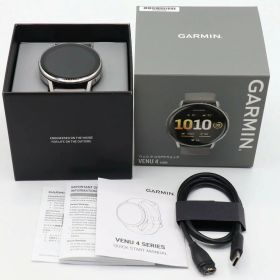 【お買い物マラソン！限定クーポン】【美品】GARMIN Venu 4 45mm 010-03014-31 Silver/Gray スマートウォッチ ガーミン ヴェニュー 本体 【中古】