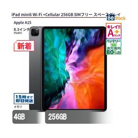 中古 タブレット iPad mini6 Wi-Fi +Cellular 256GB SIMフリー スペースグレイ 本体 8.3インチ iPadOS Apple アップル 6ヶ月保証