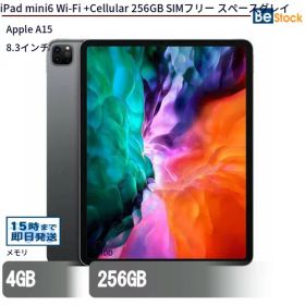 中古タブレットApple iPad mini6 Wi-Fi +Cellular 256GB SIMフリー スペースグレイ MK8F3J/A 【中古】 Apple iPad mini6 Wi-Fi +Cellular 256GB 中古タブレットApple A15 iPadOS