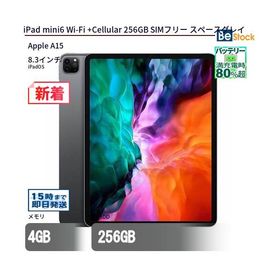 中古 タブレット iPad mini6 Wi-Fi +Cellular 256GB SIMフリー スペースグレイ 本体 8.3インチ iPadOS Apple アップル 6ヶ月保証