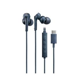 オーディオテクニカ(audio-technica) ATH-CKS330NC-BL ブルー SOLID BASS 有線イヤホン ノイズキャンセリングUSB Type-C