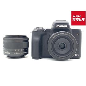 【中古】 【良品】 キヤノン EOS Kiss M ダブルレンズキット ブラック