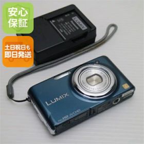 【中古】 美品 DMC-FX77 スエードブルー 安心保証 即日発送 Panasonic LUMIX デジカメ 本体 土日祝発送OK