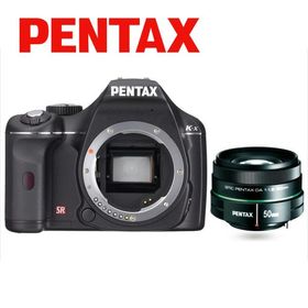 ペンタックス PENTAX K-x 50mm 1.8 単焦点 レンズセット ブラック デジタル一眼レフ カメラ 中古