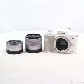 〔中古〕Canon(キヤノン) EOS Kiss M ダブルレンズキット ホワイト〔258-ud〕