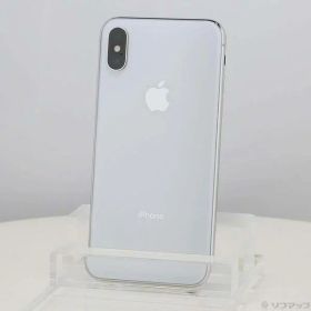 【中古】SoftBank iPhoneX 64GB シルバー MQAY2J／A SoftBank 【348-ud】