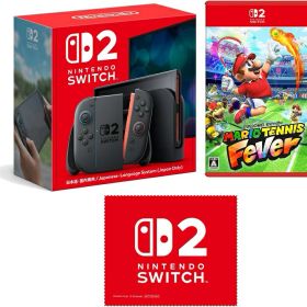 【新古品（未使用品）】【即納】Nintendo Switch 2(日本語・国内専用) ＋ マリオテニス フィーバー Switch2 ＋ 特典 Nintendo Switch 2 ロゴデザイン マイクロファイバークロス 同梱