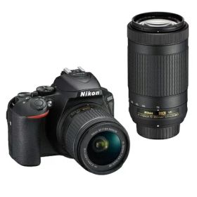 【中古】（新古品） Nikon デジタル一眼レフカメラ D5600 ダブルズームキット ブラック D5600WZBK