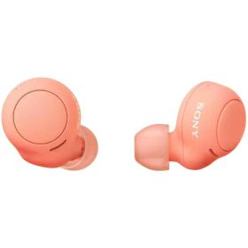 【中古】（新古品） ソニー 完全ワイヤレスイヤホン WF-C500 : /軽量小型5.4g/高精度通話品質/簡単ペアリング/IPX4防滴性能/コーラルオレンジ WF-C500 DZ