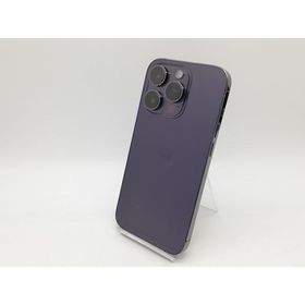 【中古】Apple docomo 【SIMフリー】 iPhone 14 Pro 128GB ディープパープル MQ0F3J/A【なんば】保証期間１ヶ月【ランクC】