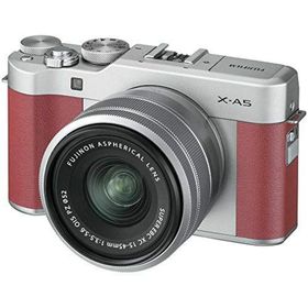 【中古】「非常に良い（無料延長保証）」FUJIFILM ミラーレス一眼カメラ X-A5レンズキット ピンク X-A5LK-P(ミラーレス一眼)