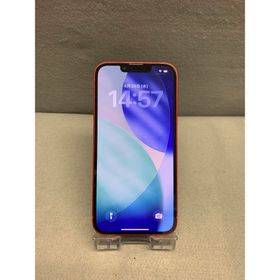 アイフォーン(iPhone)の美品 国内版 SIMフリー iPhone13 256GB レッド色(スマートフォン本体)
