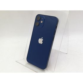 【中古】Apple au 【SIMロック解除済み】 iPhone 12 mini 128GB ブルー MGDP3J/A【池袋東口】保証期間１ヶ月【ランクC】