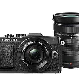 【中古】(良い)OLYMPUS PEN E-PL7 EZダブルズームキット ブラック ミラーレス一眼 E-PL7 EZ DZKIT BLK