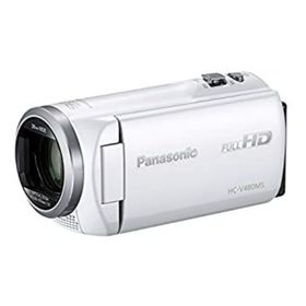 【中古】「非常に良い」パナソニック HDビデオカメラ V480MS 32GB 高倍率90倍ズーム ホワイト HC-V480MS-W(ビデオカメラ)