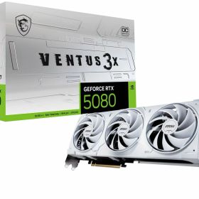 MSI｜エムエスアイ MSI GeForce RTX 5080 16G VENTUS 3X OC WHITE / PCI Express 5.0 グラフィックスボード（ホワイト） 5080VENTUS3X/W