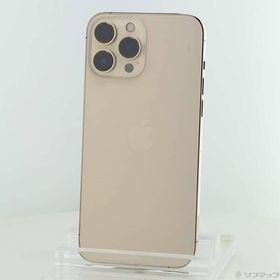 〔中古〕Apple(アップル) iPhone13 Pro Max 128GB ゴールド MLJ63J／A SIMフリー〔258-ud〕