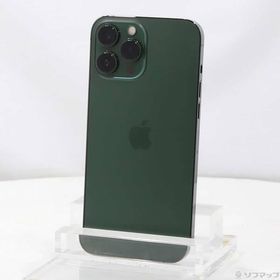 〔中古〕Apple(アップル) iPhone13 Pro Max 128GB アルパイングリーン MNCU3J／A SIMフリー 〔ネットワーク利用制限▲〕〔258-ud〕