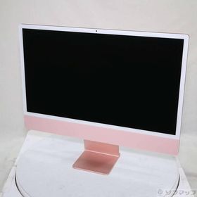 〔中古〕Apple(アップル) iMac 24-inch Mid-2021 MJVA3J／A Apple M1 8コアCPU_7コアGPU 8GB SSD256GB ピンク 〔26.3 Tahoe〕〔377-ud〕