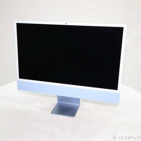 〔中古〕Apple(アップル) iMac 24-inch Mid-2021 MGPL3J／A Apple M1 8コアCPU_8コアGPU 8GB SSD512GB ブルー 〔14.8 Sonoma〕〔198-ud〕