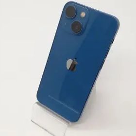 【中古】Apple au 【SIMフリー】 iPhone 13 mini 128GB ブルー MLJH3J/A【アリオ倉敷】保証期間１ヶ月【ランクB】