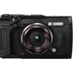 【中古】 OLYMPUS デジタルカメラ Tough TG-6 ブラック 1200万画素CMOS F2.0 15m 防水 100kgf耐荷重 GPS 内蔵Wi-Fi TG-6BLK 当店保証30日間 人気 ミラーレス 一眼レフ 交換レンズ カメラ