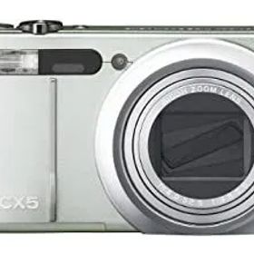 【中古】RICOH ハイブリッドAFシステム搭載 光学10.7倍ズーム CX5 グリーンシルバー CX5GS