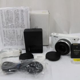【美品 返品保証】 【シャッター回数2回】ニコン Nikon 1 J1 ホワイト 10-30mm F3.5-5.6 VR ミラーレス一眼 e11785