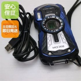 美品 WG-40w ブルー 即日発送 コンデジ RICOH 本体 土日祝発送OK 02000