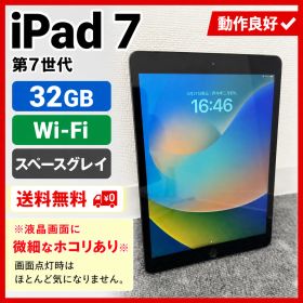 【外観美品】iPad7 第7世代 32GB スペースグレイ Wi-Fi 動作良好 ※液晶画面に微細なホコリあり※