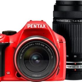 【中古】PENTAX デジタル一眼レフカメラ K-x ダブルズームキットレッド