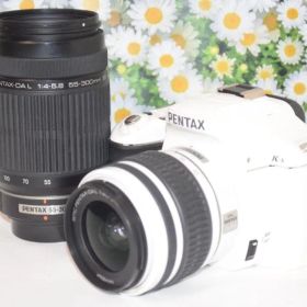 美品❤PENTAX k-x ペンタックス❤スマホ転送❤ダブルレンズ❤ホワイト