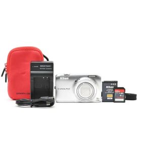 ＜良品＞ Nikon COOLPIX S6300 クリスタルシルバー｜デジタルカメラ｜動作良好｜外観非常に綺麗｜液晶黄変あり｜光学良好｜4GB SDカード付属｜コンパクトデジカメ