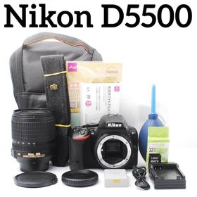ニコン(Nikon)のNikon D5500 高倍率ズームレンズ スマホ転送 動画OK バック付(デジタル一眼)
