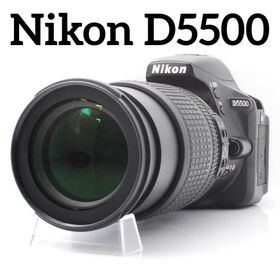 ニコン(Nikon)のNikon D5500 Wi-Fi スマホ転送OK 高倍率ズーム バック付(デジタル一眼)