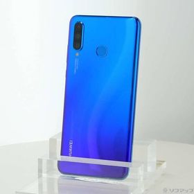 〔中古〕HUAWEI(ファーウェイ) HUAWEI P30 lite 64GB ピーコックブルー MAR-LX2J SIMフリー〔377-ud〕