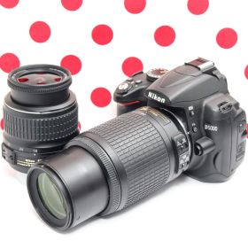 ニコン Nikon D5000❤スマホ転送OK❤動画撮影・自撮り可❤ダブルレンズ