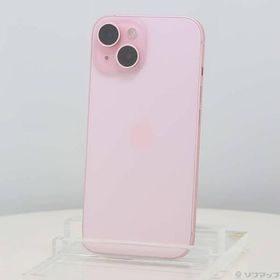 〔中古〕Apple(アップル) iPhone15 128GB ピンク MTMJ3J／A SIMフリー〔198-ud〕