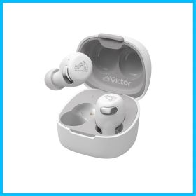 【数量限定】ワイヤレスイヤホン Bluetooth HA-A30T2-W Ver.5.3 ノイズキャンセリング アプリ対応 マルチポイント Victor 合計27時間再生 マイク付き 小型 軽量 JVCケンウッド 外音取り込み 防水 ホワイト