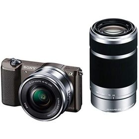 【中古】「非常に良い」SONY(ソニー) ミラーレス一眼 α5100 ダブルズームキット E PZ 16-50mm F3.5-5.6 OSS + E 55-210mm F4.5-6.3 OSS ブラウン(ミラーレス一眼)