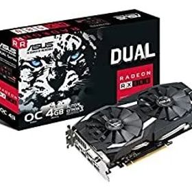 【中古】「非常に良い」ASUS DUAL-RX580-O4G オーバークロック仕様 Radeon RX 580搭載グラフィックスカード 4GB GDDR5
