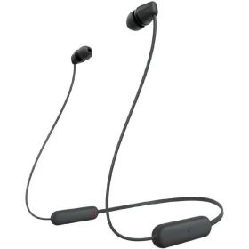 【 新品 未開封 】 ソニー ブルートゥースイヤホン ブラック [ リモコン・マイク 対応 / 防滴＆ネックバンド / Bluetooth ] WI-C100-BZ 未使用 送料無料