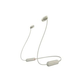 ソニー ワイヤレスイヤホン WI-C100:Bluetooth対応/25時間スタミナ/IPX4防滴/DSEE搭載 ベージュ WI-C100 CZ 小