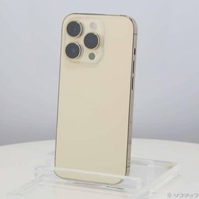 〔中古〕Apple(アップル) iPhone14 Pro 128GB ゴールド MQ073J／A SIMフリー〔198-ud〕