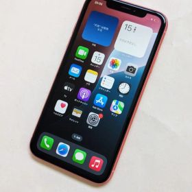 美品 iPhone XR 128GB SIMフリー 顔認証対応 コーラル ピンク