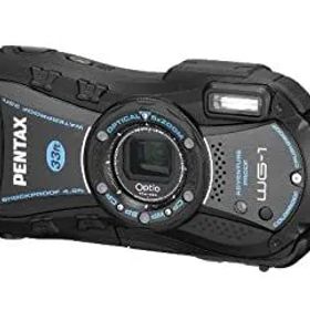 【中古】PENTAX 防水デジタルカメラOptio WG-1 ブラック 約1400万画素 広角28mm 光学5倍 CALSモード 10ｍ防水 超解像 1ｃｍマクロ OPTIOWG-1BK