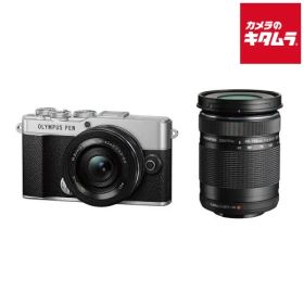 【新品】オリンパス PEN E-P7 EZ ダブルズームキット シルバー オリンパス ミラーレス一眼カメラ 軽量 4K対応 Wi-Fi対応 入門 初心者