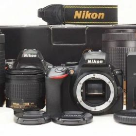 ☆良品☆ Nikon ニコン D5600 ダブルズームレンズキット 元箱 付属品 Shot数 11,000枚前後 ♯26051302