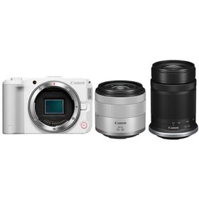 【送料無料】Canon キヤノン EOS R50 V ホワイトク ダブルズームキット ミラーレスカメラ 動画撮影 ライブ配信 Vlog カメラ