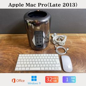 ［美品］ Apple Mac Pro Late 2013/ Intel Xeon E5 / メモリ32GB / SSD 1TB / AMD FirePro D500 / Windows / Office 2021 / CJ643